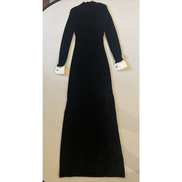 Ralph Lauren Collection Velvet Turtleneck Evening Sweater Maxi Dress Long Size L - Picture 5 of 9